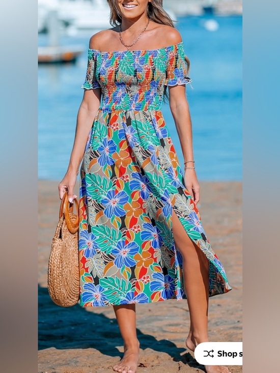 Cupshe Dresses & Skirts - NWT Cupshe Floral Tropical Midi Dress